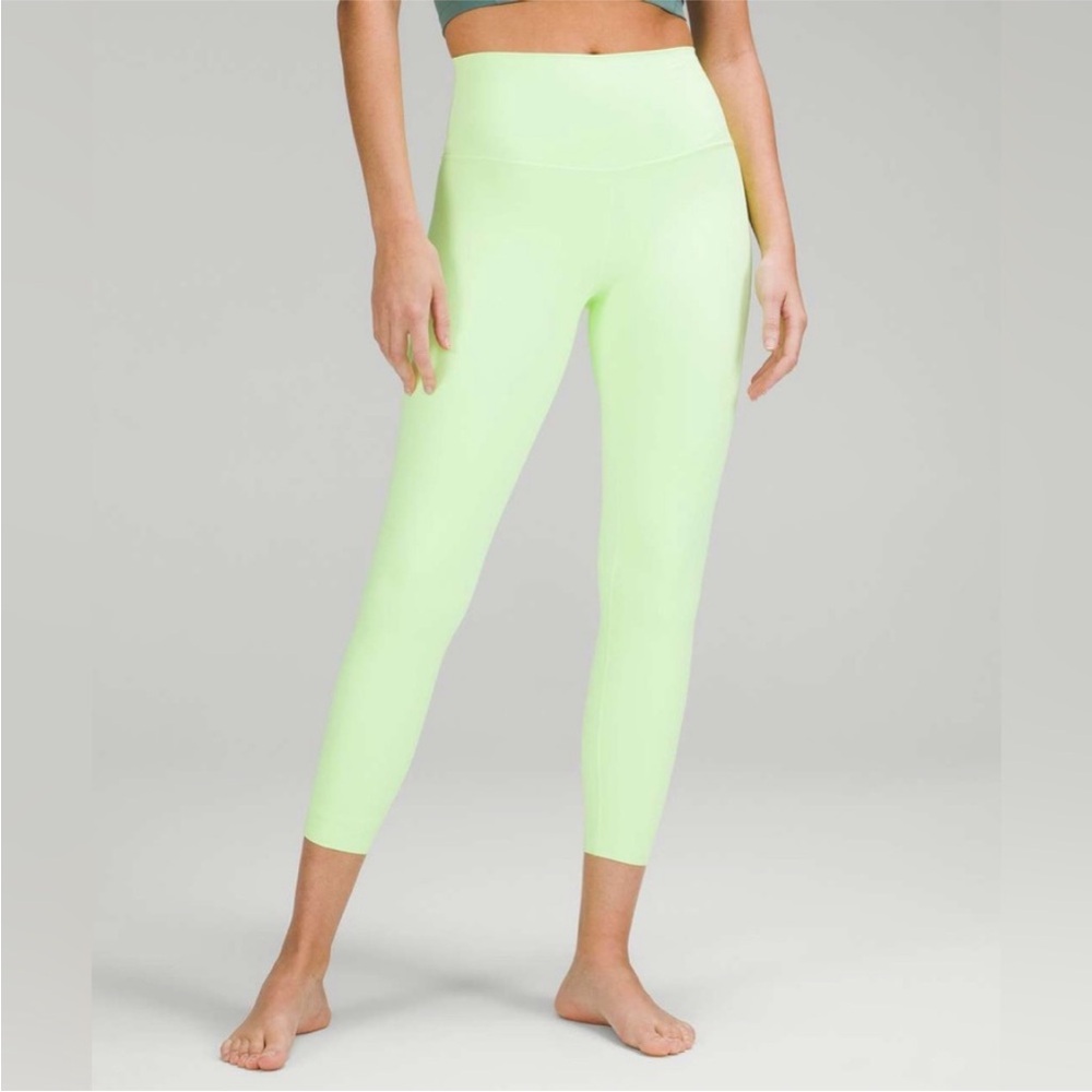 Lululemon Align Leggings Womens 6 Neon Green Double Lined